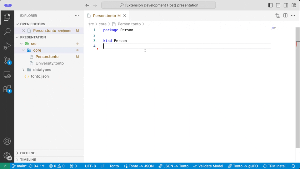 Tonto validation